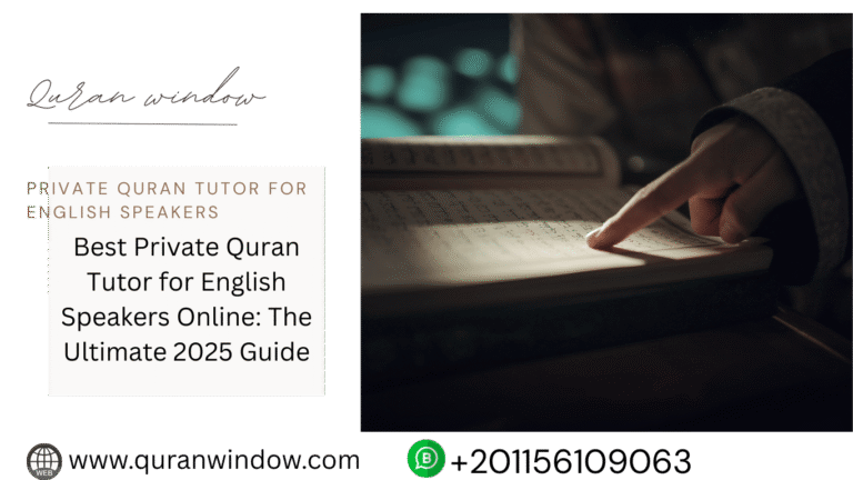 Private Quran tutor for English speakers learning online