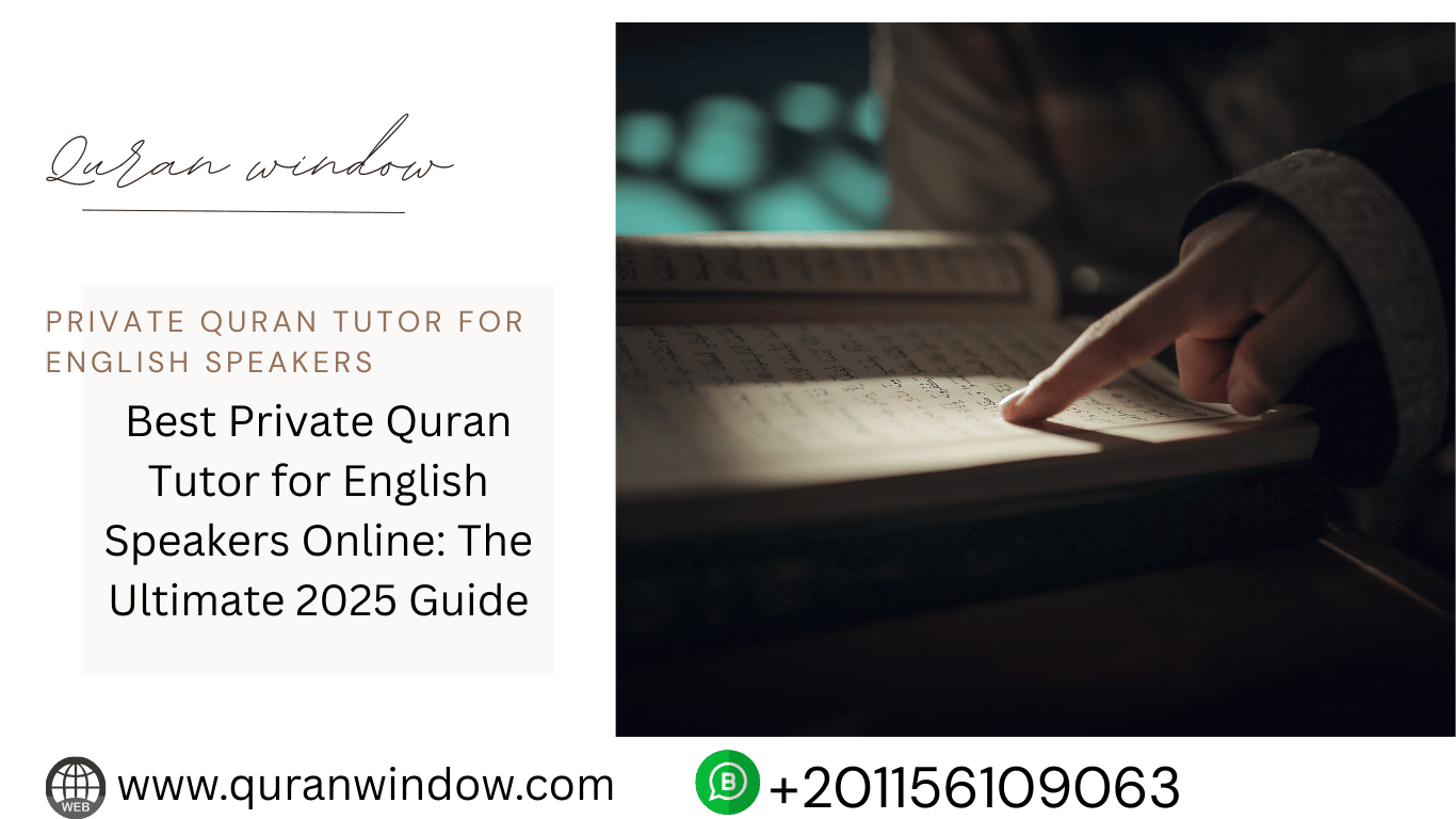 Private Quran tutor for English speakers learning online