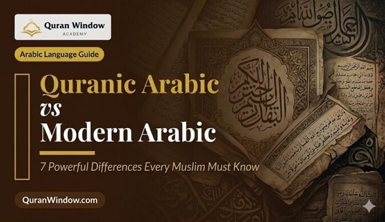 Quranic Arabic vs Modern Arabic — for the Muslim whose heart belongs to the Quran, there is no comparison. The Arabic of Allah transforms everything it touches.