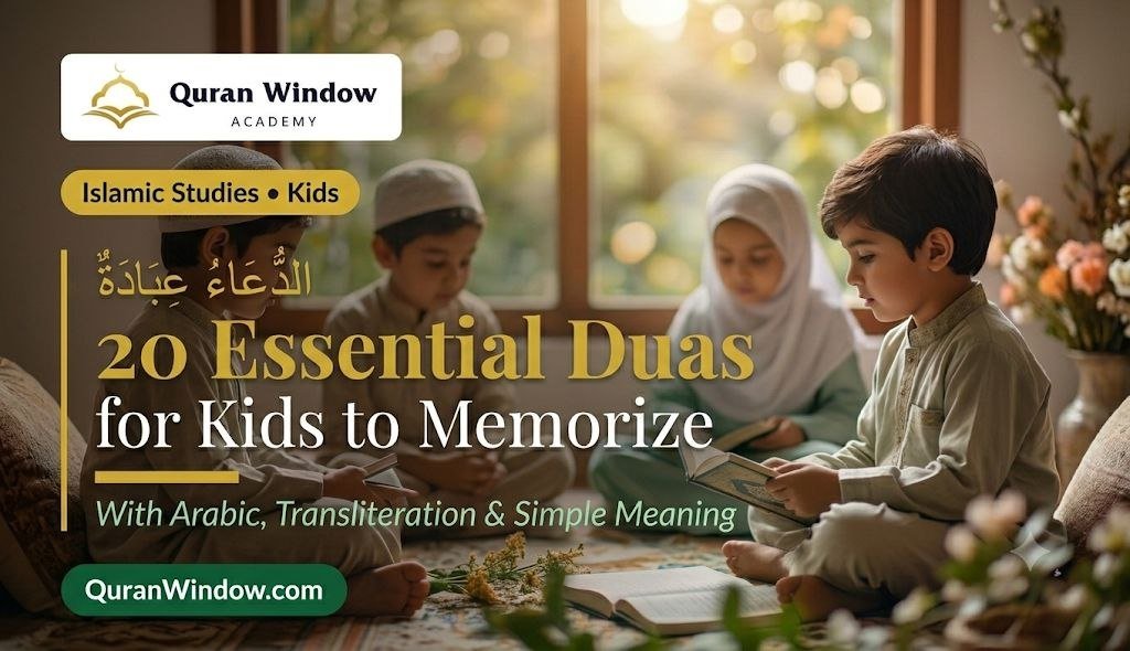 20 Essential Duas for Kids to Memorize — With Simple Arabic, Transliteration and Meaning